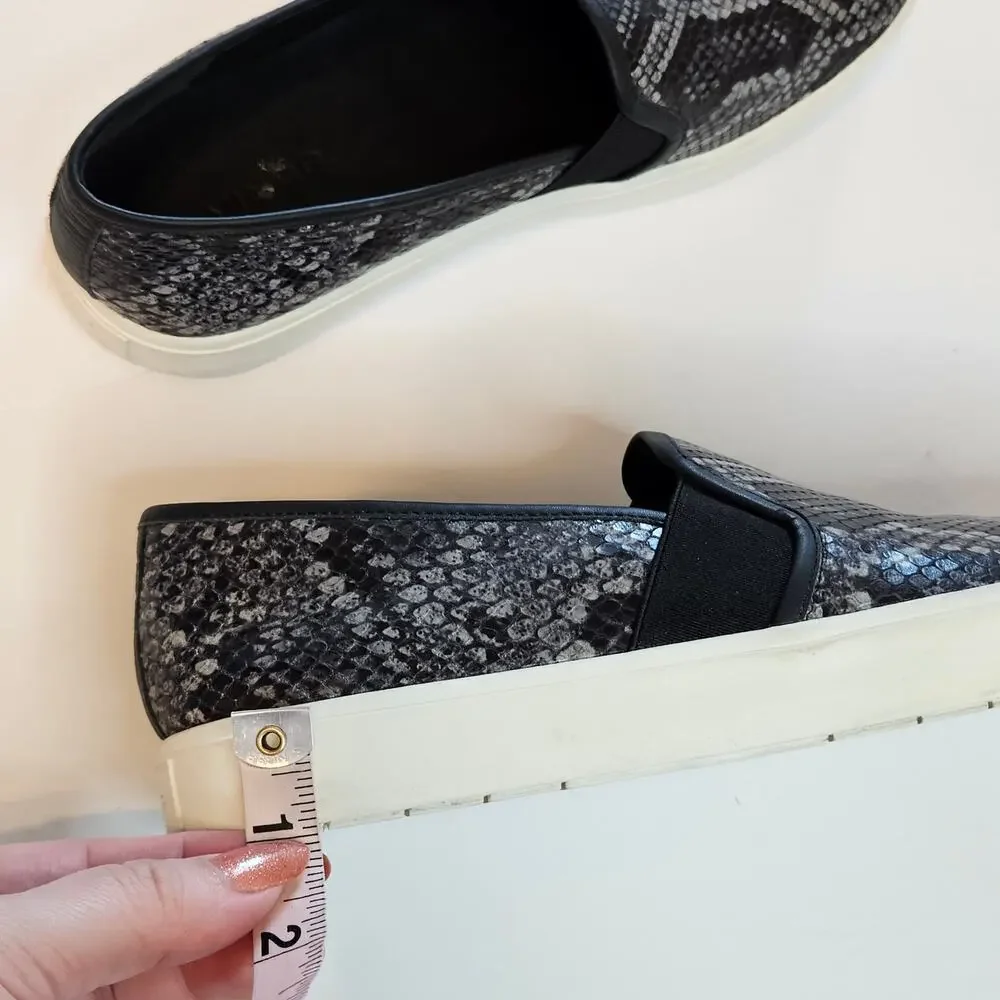 Vince Blair Snake Print‎ Platform Sneakers Granite Women's 7.5
